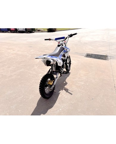 110cc Dirt Bike Trail Pit Bike Motor Electric Start Semi Auto Junior Bike Kid Blue 110cc Dirt Bike Trail Pit Bike Motor Electric Start Semi Auto Junior Bike Kid Blue