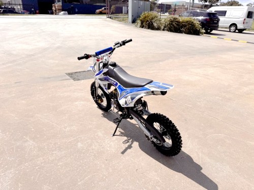 110cc Dirt Bike Trail Pit Bike Motor Electric Start Semi Auto Junior Bike Kid Blue