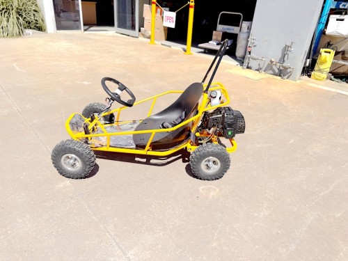 Brand New 49cc Mini Go Kart 4 Wheeler Kids 2 Stroke Buggy Quad Atv Yellow