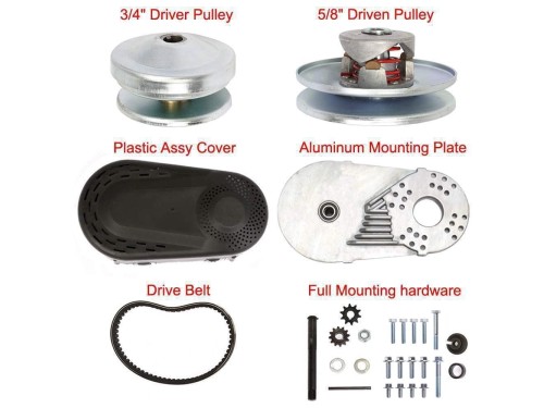 TORQUE CONVERTER CLUTCH KIT 3/4" 10T 420 3/4" 19.05mm TAV 30 Series  5.5 6.5hp