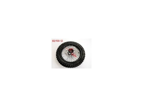 60/100-12 FRONT WHEEL KNOBBY TYRE +TUBE WITH DISC 12 INCH 12mm hole DIRT BIKE TRAIL BIKE