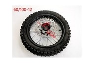60/100-12 FRONT WHEEL KNOBBY TYRE +TUBE WITH DISC 12 INCH 12mm hole DIRT BIKE TRAIL BIKE