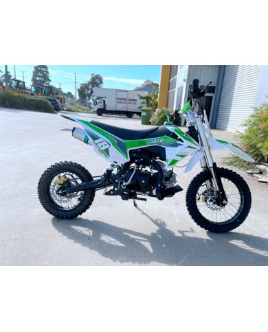 110cc Dirt Bike Trail Pit Bike Motor Electric Start Semi Auto Junior Bike Kid Green