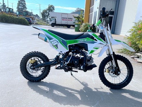 110cc Dirt Bike Trail Pit Bike Motor Electric Start Semi Auto Junior Bike Kid Green