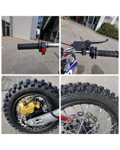 110cc Dirt Bike Trail Pit Bike Motor Electric Start Semi Auto Junior Bike Kid Green