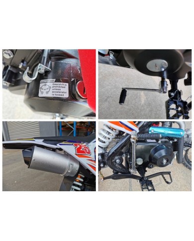 110cc Dirt Bike Trail Pit Bike Motor Electric Start Semi Auto Junior Bike Kid Green