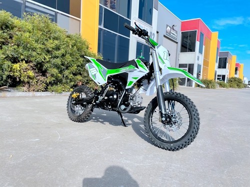 110cc Dirt Bike Trail Pit Bike Motor Electric Start Semi Auto Junior Bike Kid Green