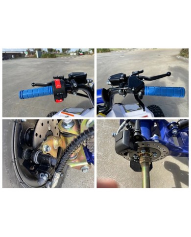 125CC ATV Quad Sport Dirt Bike 4 Wheel Buggy Go kart Rear Rack Semi Auto 1+1 BLUE