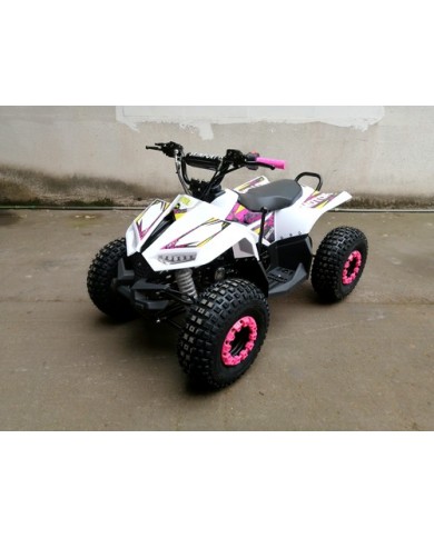125CC ATV Quad Sport Dirt Bike 4 Wheel Buggy Go kart Rear Rack Semi Auto 1+1 PINK