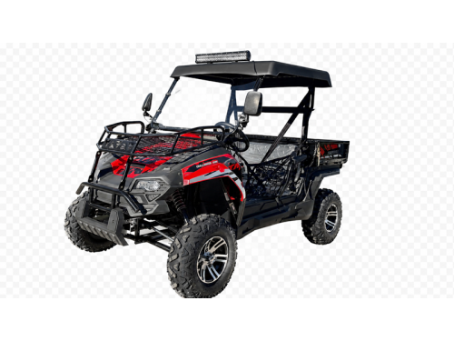 200cc Farm UTV with Manual Dump Bed WorkHorse 200 EFI Alloy Rim Hard Plastic Roof Led Lights Windscreen