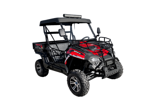 200cc Farm UTV with Manual Dump Bed WorkHorse 200 EFI Alloy Rim Hard Plastic Roof Led Lights Windscreen