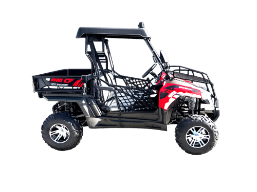 200cc Farm UTV with Manual Dump Bed WorkHorse 200 EFI Alloy Rim Hard Plastic Roof Led Lights Windscreen
