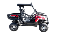 200cc Farm UTV with Manual Dump Bed WorkHorse 200 EFI Alloy Rim Hard Plastic Roof Led Lights Windscreen