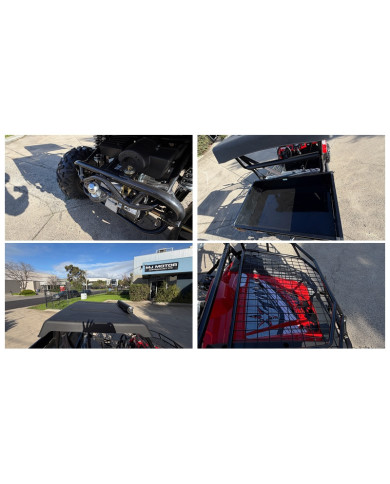 200cc Farm UTV with Manual Dump Bed WorkHorse 200 EFI Alloy Rim Hard Plastic Roof Led Lights Windscreen