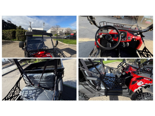 200cc Farm UTV with Manual Dump Bed WorkHorse 200 EFI Alloy Rim Hard Plastic Roof Led Lights Windscreen