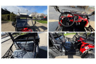 200cc Farm UTV with Manual Dump Bed WorkHorse 200 EFI Alloy Rim Hard Plastic Roof Led Lights Windscreen