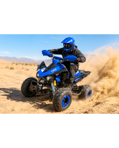 RANGER 125 125CC ATV Sport Quad Dirt Bike 4 Wheel Buggy Go kart Rear Rack Semi Auto 3+1 Blue