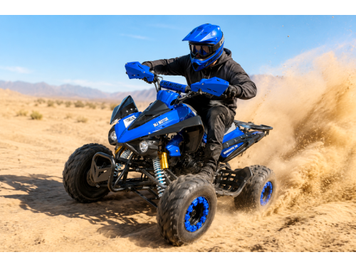 RANGER 125 125CC ATV Sport Quad Dirt Bike 4 Wheel Buggy Go kart Rear Rack Semi Auto 3+1 Blue
