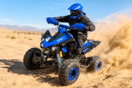 RANGER 125 125CC ATV Sport Quad Dirt Bike 4 Wheel Buggy Go kart Rear Rack Semi Auto 3+1 Blue