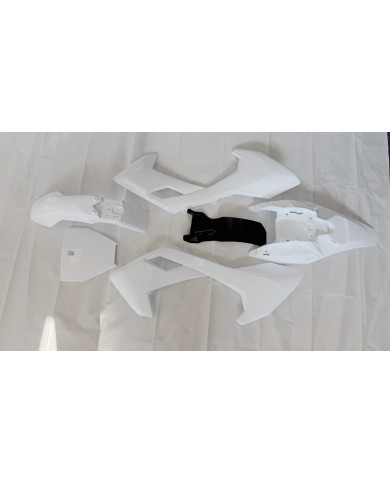 White Plastics Guard Fairing Fender Kit  125cc PIT PRO Dirt Bike Dingo