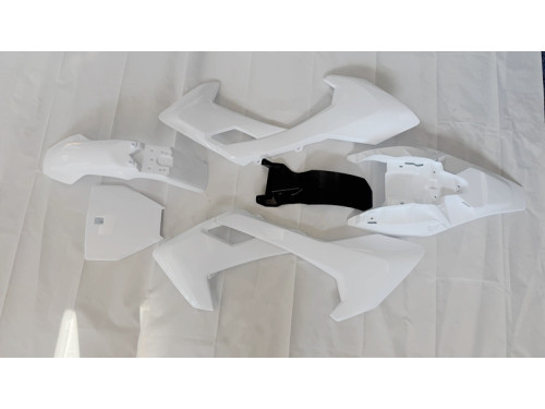 White Plastics Guard Fairing Fender Kit  125cc PIT PRO Dirt Bike Dingo