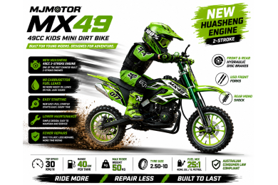 MX49 49CC DIRT BIKE KIDS PEE WEE MOTORCYCLE ATV 50CC HYDRAULIC BRAKES