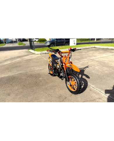 MX49 49CC DIRT BIKE KIDS PEE WEE MOTORCYCLE ATV 50CC HYDRAULIC BRAKES ORANGE