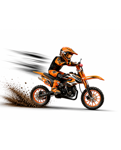 MX49 49CC DIRT BIKE KIDS PEE WEE MOTORCYCLE ATV 50CC HYDRAULIC BRAKES ORANGE