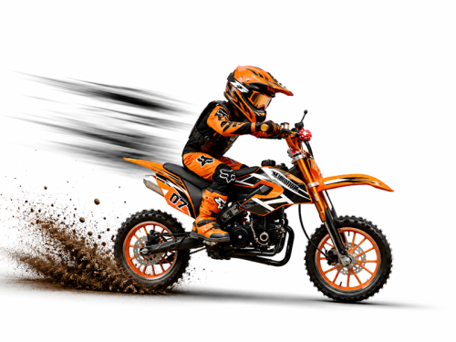 MX49 49CC DIRT BIKE KIDS PEE WEE MOTORCYCLE ATV 50CC HYDRAULIC BRAKES ORANGE
