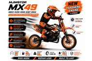 MX49 49CC DIRT BIKE KIDS PEE WEE MOTORCYCLE ATV 50CC HYDRAULIC BRAKES ORANGE