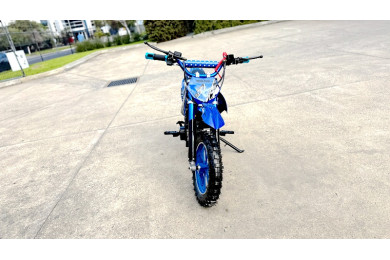 MX49 49CC DIRT BIKE KIDS PEE WEE MOTORCYCLE ATV 50CC HYDRAULIC BRAKES BLUE