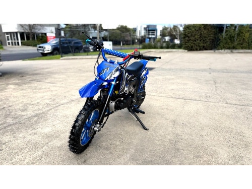 MX49 49CC DIRT BIKE KIDS PEE WEE MOTORCYCLE ATV 50CC HYDRAULIC BRAKES BLUE