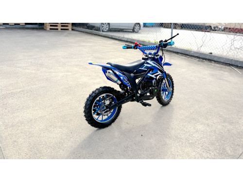 MX49 49CC DIRT BIKE KIDS PEE WEE MOTORCYCLE ATV 50CC HYDRAULIC BRAKES BLUE
