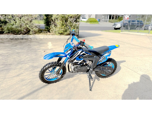 MX49 49CC DIRT BIKE KIDS PEE WEE MOTORCYCLE ATV 50CC HYDRAULIC BRAKES BLUE