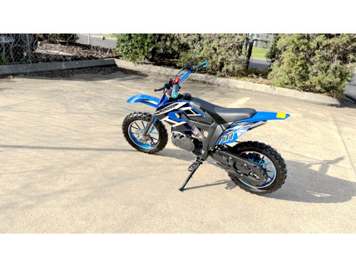 MX49 49CC DIRT BIKE KIDS PEE WEE MOTORCYCLE ATV 50CC HYDRAULIC BRAKES BLUE