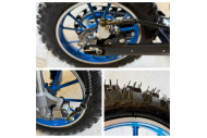 MX49 49CC DIRT BIKE KIDS PEE WEE MOTORCYCLE ATV 50CC HYDRAULIC BRAKES BLUE