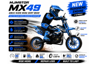 MX49 49CC DIRT BIKE KIDS PEE WEE MOTORCYCLE ATV 50CC HYDRAULIC BRAKES BLUE