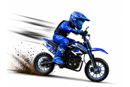 MX49 49CC DIRT BIKE KIDS PEE WEE MOTORCYCLE ATV 50CC HYDRAULIC BRAKES BLUE