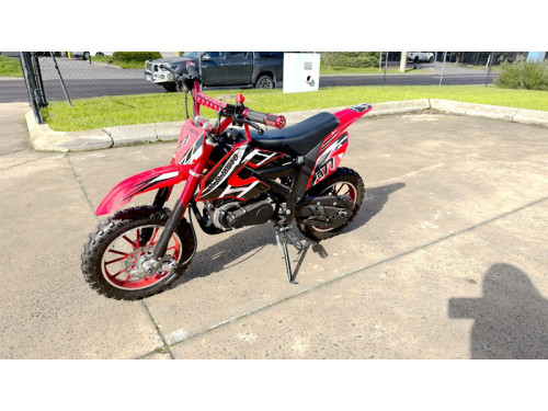 MX49 49CC DIRT BIKE KIDS PEE WEE MOTORCYCLE ATV 50CC HYDRAULIC BRAKES RED