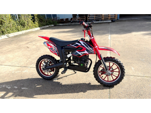MX49 49CC DIRT BIKE KIDS PEE WEE MOTORCYCLE ATV 50CC HYDRAULIC BRAKES RED