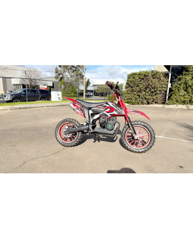 MX49 49CC DIRT BIKE KIDS PEE WEE MOTORCYCLE ATV 50CC HYDRAULIC BRAKES RED