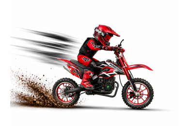 MX49 49CC DIRT BIKE KIDS PEE WEE MOTORCYCLE ATV 50CC HYDRAULIC BRAKES RED