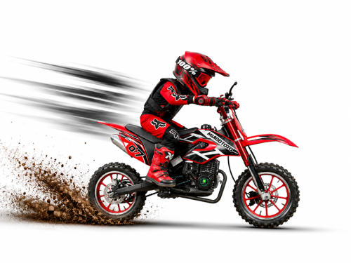 MX49 49CC DIRT BIKE KIDS PEE WEE MOTORCYCLE ATV 50CC HYDRAULIC BRAKES RED