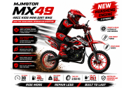 MX49 49CC DIRT BIKE KIDS PEE WEE MOTORCYCLE ATV 50CC HYDRAULIC BRAKES RED