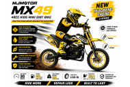 MX49 49CC DIRT BIKE KIDS PEE WEE MOTORCYCLE ATV 50CC HYDRAULIC BRAKES YELLOW