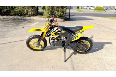 MX49 49CC DIRT BIKE KIDS PEE WEE MOTORCYCLE ATV 50CC HYDRAULIC BRAKES YELLOW