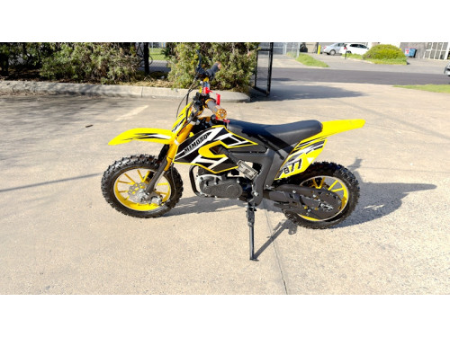 MX49 49CC DIRT BIKE KIDS PEE WEE MOTORCYCLE ATV 50CC HYDRAULIC BRAKES YELLOW