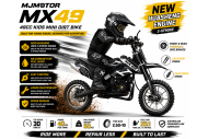 MX49 49CC DIRT BIKE KIDS PEE WEE MOTORCYCLE ATV 50CC HYDRAULIC BRAKES BLACK