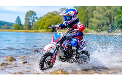 Bolt 50 50cc Kids Dirt Bike 4-Stroke Electric Start Safe Easy Fun Off Road AUTO BLUE