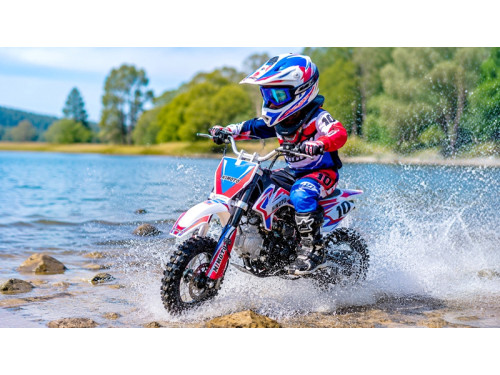 Bolt 50 50cc Kids Dirt Bike 4-Stroke Electric Start Safe Easy Fun Off Road AUTO BLUE